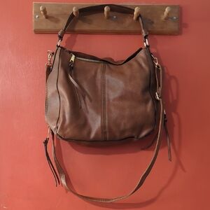 Brown Purse With Multiple Storage Options